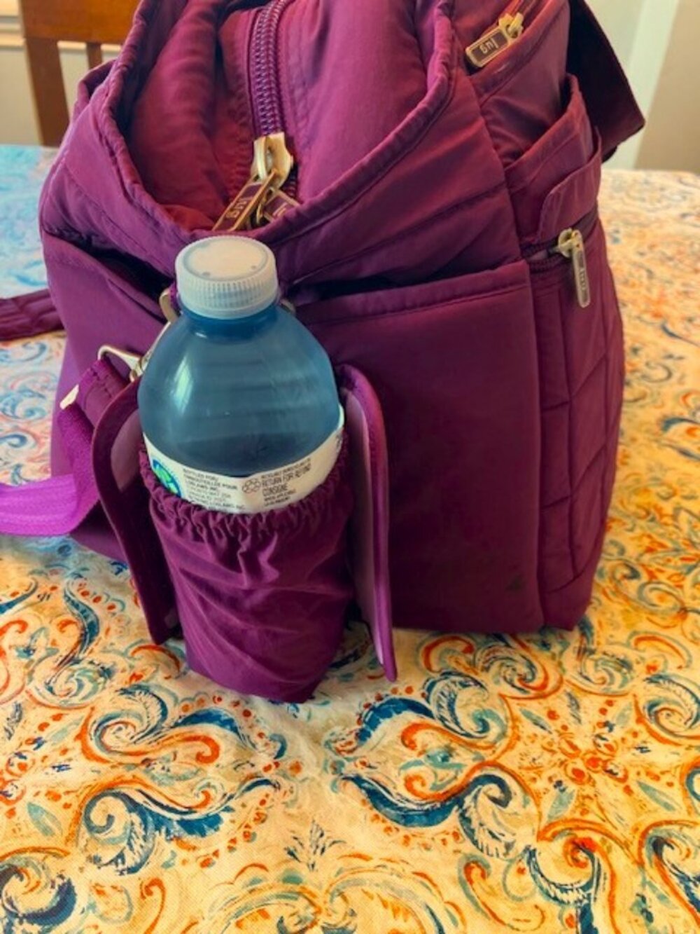 Roomy Lug Purple Overnight Bag -- Fair Condition - Picture 3 of 10